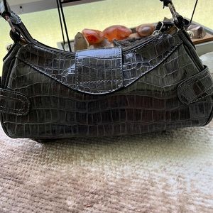 Guess | Bags | Guess Patent Leather Croc Embossed Bag | Poshmark